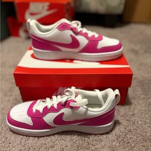 Nike Fuchsia and White Athletic Shoes